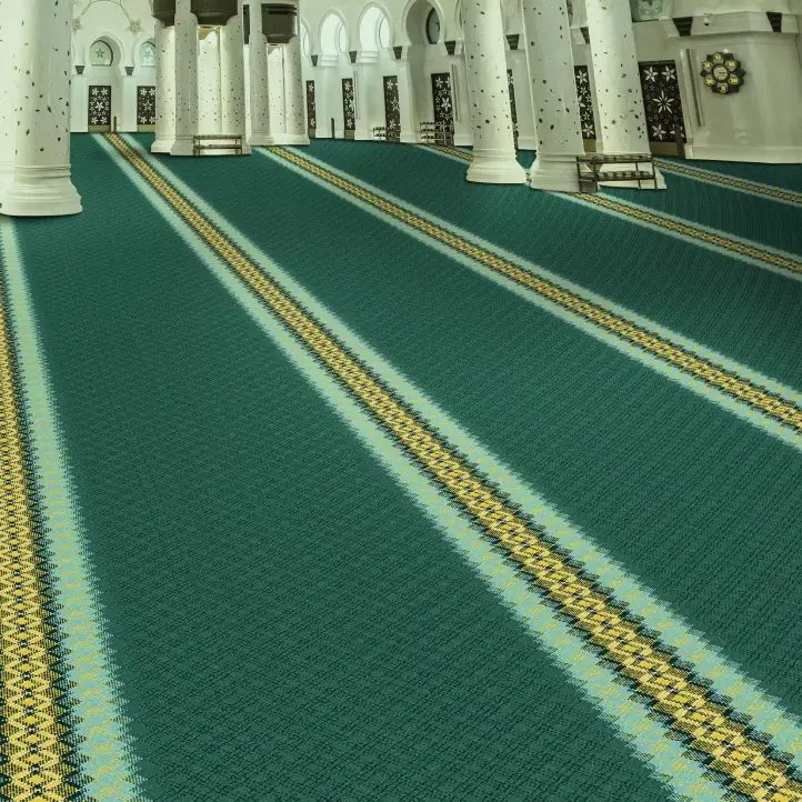 Minimalist Saf Line Mosque Carpet
