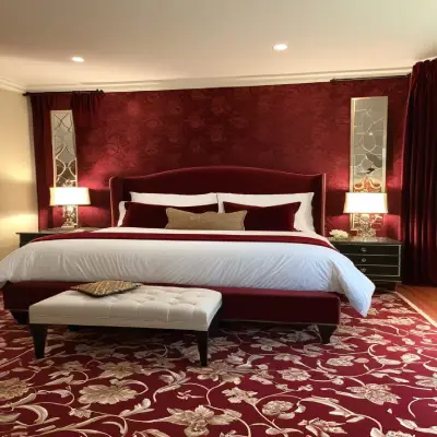 Red bedroom carpets
